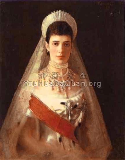 Portrait of the Empress Maria Feodorovna - 伊凡·尼古拉耶维奇·克拉姆斯柯依